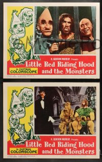 1d180 LITTLE RED RIDING HOOD & THE MONSTERS 8 LCs 1964 really wacky, sure to scare little kids!