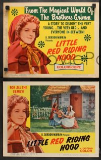 1d181 LITTLE RED RIDING HOOD 8 LCs 1963 La Caperucita Roja, Brothers Grimm fairy tale!