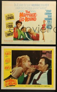 1d191 MARRIAGE-GO-ROUND 8 LCs 1960 Julie Newmar wants to borrow Susan Hayward's husband James Mason!