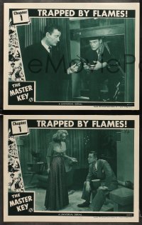 1d587 MASTER KEY 5 chapter 1 LCs 1945 Milburn Stone, Jan Wiley, Dennis Moore, Trapped By Flames!