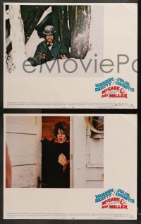 1d195 McCABE & MRS. MILLER 8 LCs 1971 great images of Robert Altman, Warren Beatty & Julie Christie!