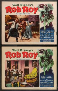 1d601 ROB ROY 5 LCs 1954 Disney, Richard Todd as The Scottish Highland Rogue with Glynis Johns!