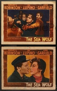 1d783 SEA WOLF 3 LCs 1941 Edward G. Robinson, John Garfield, Ida Lupino, Jack London novel!