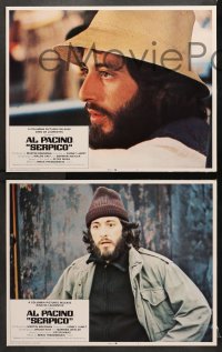 1d264 SERPICO 8 LCs 1974 Sidney Lumet crime classic, great images of undercover cop Al Pacino!