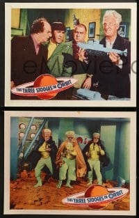 1d803 THREE STOOGES IN ORBIT 3 LCs 1962 great images of wacky astro-nuts Moe, Larry & Curly-Joe!