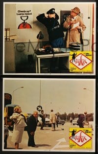 1d320 TRAFFIC 8 LCs 1973 Jacques Tati directs & stars as Mr. Hulot, cool cars & highway images!