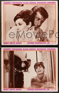 1d707 WAIT UNTIL DARK 4 LCs 1967 images of blind Audrey Hepburn, Alan Arkin, Richard Crenna!