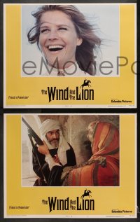 1d345 WIND & THE LION 8 LCs 1975 Sean Connery & sexy Candice Bergen, directed by John Milius!