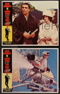 1d809 YOU ONLY LIVE TWICE 3 LCs 1967 Sean Connery as James Bond in kimono with pretty Mie Hama!
