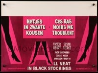 1f255 ALL NEAT IN BLACK STOCKINGS Belgian 1969 Susan George, discover the excitement of sharing!
