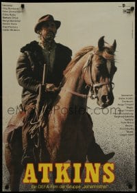 1f570 ATKINS East German 23x32 1986 western cowboy Oleg Borisov in the title role on horseback!