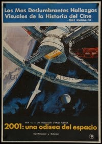 1f652 2001: A SPACE ODYSSEY Spanish 1968 Stanley Kubrick, art of space wheel in orbit, rare!
