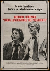 1f657 ALL THE PRESIDENT'S MEN Spanish 1976 Dustin Hoffman & Robert Redford as Woodward & Bernstein!