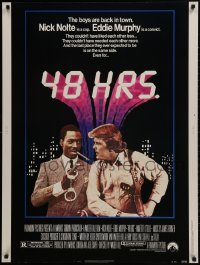 1g007 48 HRS. 30x40 1982 Nick Nolte is a cop who hates Eddie Murphy who is a convict!