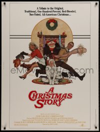 1g034 CHRISTMAS STORY 30x40 1983 best classic Christmas movie, art by Robert Tanenbaum!