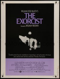 1g052 EXORCIST 30x40 1974 William Friedkin, Max Von Sydow, William Peter Blatty horror classic!
