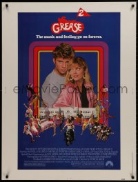 1g062 GREASE 2 30x40 1982 best close up of Michelle Pfeiffer & Maxwell Caulfield!