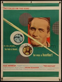 1g066 HUSTLER 30x40 R1964 Paul Newman, completely different with pool cue & images in balls!