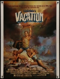 1g083 NATIONAL LAMPOON'S VACATION 30x40 1983 Chevy Chase, Brinkley & D'Angelo by Vallejo, rare!