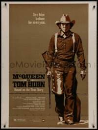 1g121 TOM HORN 30x40 1980 see cowboy Steve McQueen in the title role before he sees you!