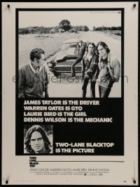 1g128 TWO-LANE BLACKTOP 30x40 1971 James Taylor is the driver, Warren Oates is GTO, Laurie Bird