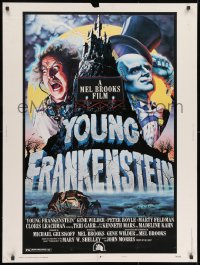 1g136 YOUNG FRANKENSTEIN style B 30x40 1974 Mel Brooks, Alvin art of Gene Wilder, Boyle & Feldman!