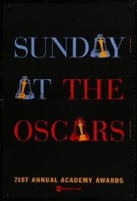 1g145 71ST ANNUAL ACADEMY AWARDS 1sh 1999 Sunday at the Oscars, cool ringing bell design!