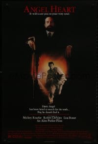 1g178 ANGEL HEART 1sh 1987 Robert De Niro, Mickey Rourke, completely different design!
