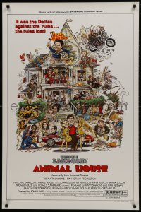 1g180 ANIMAL HOUSE style B 1sh 1978 John Belushi, John Landis classic, art by Rick Meyerowitz!
