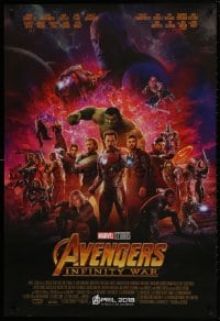 1g203 AVENGERS: INFINITY WAR advance DS Thai 1sh 2018 Robert Downey Jr., montage, coming in April 2018!