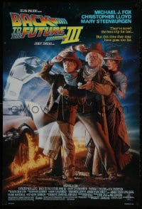 1g209 BACK TO THE FUTURE III DS 1sh 1990 Michael J. Fox, Chris Lloyd, Drew Struzan art!
