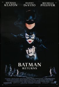 1g215 BATMAN RETURNS 1sh 1992 Michael Keaton, Danny DeVito, Michelle Pfeiffer, Tim Burton!