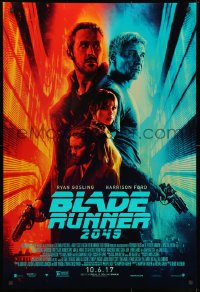 1g245 BLADE RUNNER 2049 advance DS 1sh 2017 great montage image with Harrison Ford & Ryan Gosling!