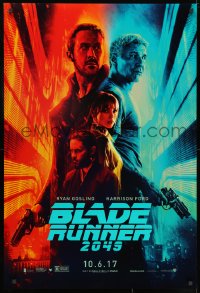 1g246 BLADE RUNNER 2049 teaser DS 1sh 2017 great montage image with Harrison Ford & Ryan Gosling!