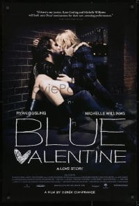 1g250 BLUE VALENTINE DS 1sh 2010 very sexy image of Michelle Williams & Ryan Gosling, a love story!