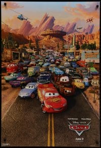 1g273 CARS advance DS 1sh 2006 Walt Disney Pixar animated automobile racing, great cast image!