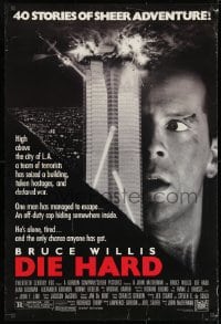 1g340 DIE HARD 1sh 1988 Bruce Willis vs twelve terrorists, action classic, no borders!