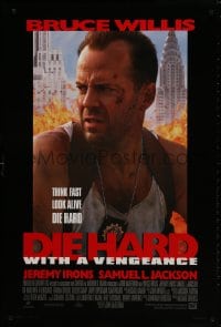 1g343 DIE HARD WITH A VENGEANCE style B DS 1sh 1995 Bruce Willis, Jeremy Irons, Samuel L. Jackson