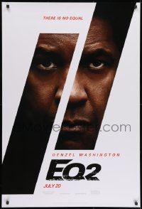 1g369 EQUALIZER 2 teaser DS 1sh 2018 Antoine Fuqua, close-up of Denzel Washington in title!