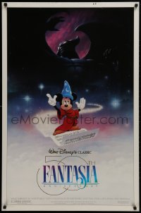 1g374 FANTASIA DS 1sh R1990 Disney classic 50th anniversary commemorative edition!