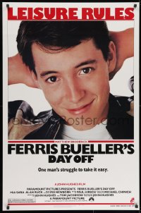 1g380 FERRIS BUELLER'S DAY OFF 1sh 1986 c/u of Matthew Broderick in John Hughes teen classic!