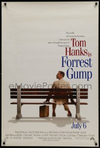 1g393 FORREST GUMP int'l advance DS 1sh 1994 Tom Hanks sits on bench, Robert Zemeckis classic!