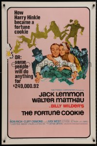 1g394 FORTUNE COOKIE style B 1sh 1966 wacky art of Jack Lemmon & Walter Matthau, Billy Wilder!