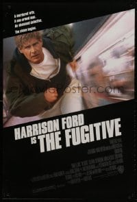 1g402 FUGITIVE DS 1sh 1993 escaped convict Harrison Ford is on the run from Tommy Lee Jones!