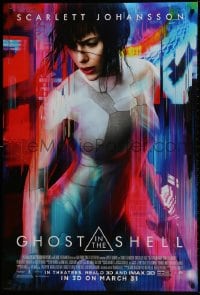 1g406 GHOST IN THE SHELL advance DS 1sh 2017 Scarlett Johanson as Major, Beat Takeshi Kitano!