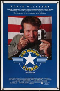 1g429 GOOD MORNING VIETNAM 1sh 1987 military radio DJ Robin Williams, directed by Barry Levinson!