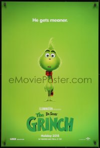 1g444 GRINCH advance DS 1sh 2018 classic Dr. Seuss book How the Grinch Stole Christmas, Cumberbatch!