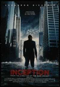 1g491 INCEPTION IMAX advance DS 1sh 2010 Christopher Nolan, Leonardo DiCaprio standing in water!