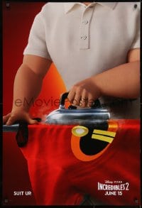 1g496 INCREDIBLES 2 advance DS 1sh 2018 Disney/Pixar, Nelson, Hunter, wacky, get ready to suit up!