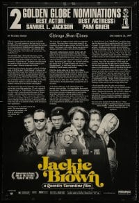 1g521 JACKIE BROWN awards DS 1sh 1997 Quentin Tarantino, De Niro, Fonda, Jackson, Grier, top cast!